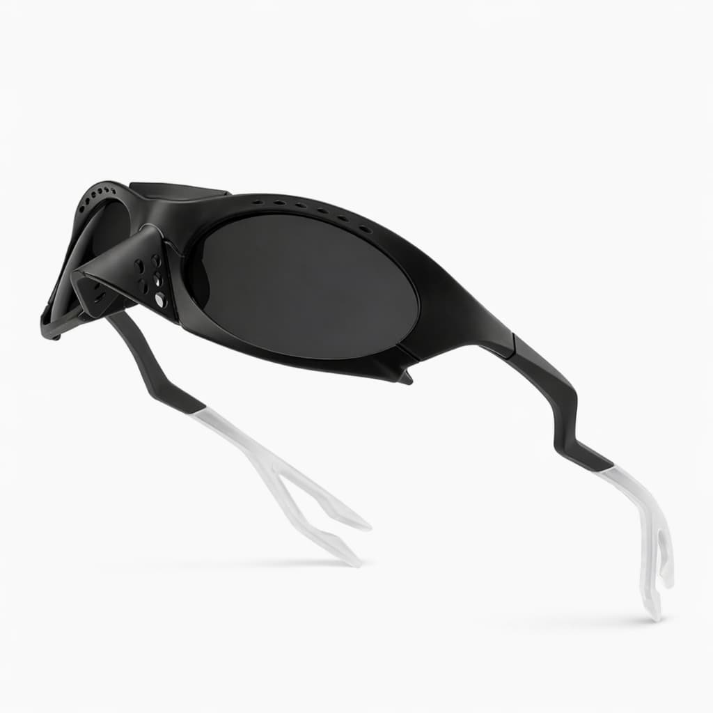 Óculos de Sol Estilo Conceito Hastes de Sapo Lente UV400 Narigueira Removível