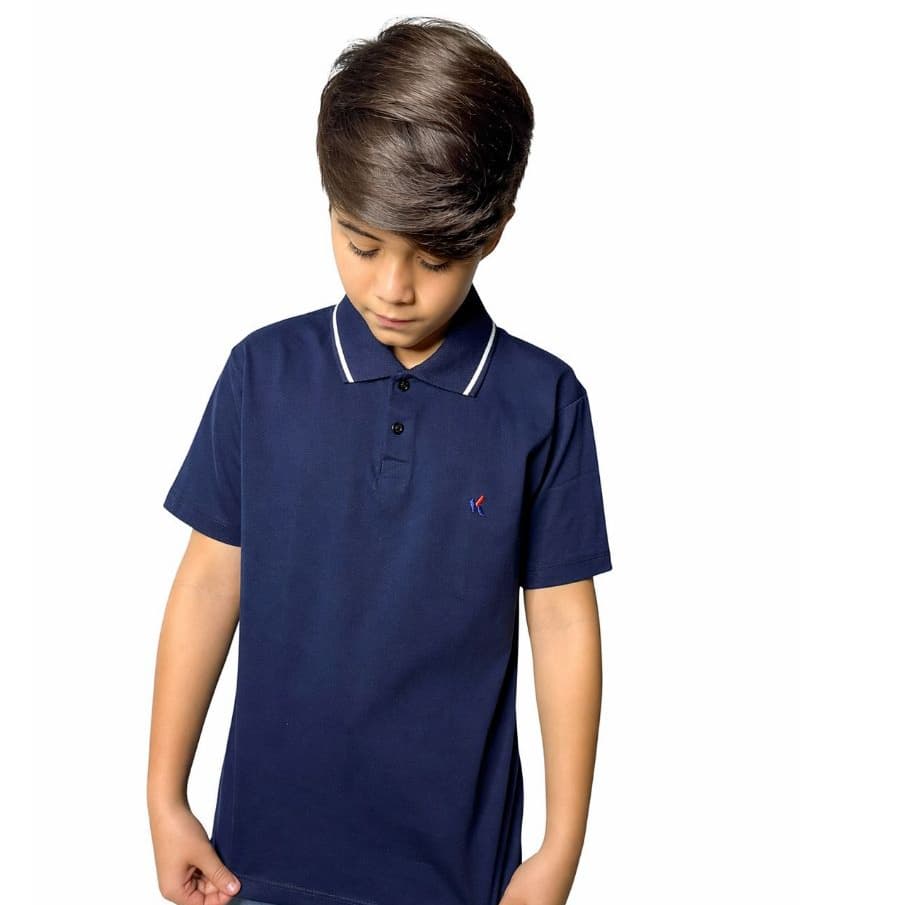 Camisa Polo Infantil Masculina 100% Algodão Camiseta Arrumada para Menino Conforto e Estilo