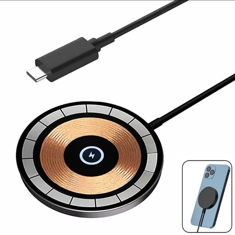Carregador Magnético Por Indução Turbo Carga Rápida Usb-c Eletro-Altomex