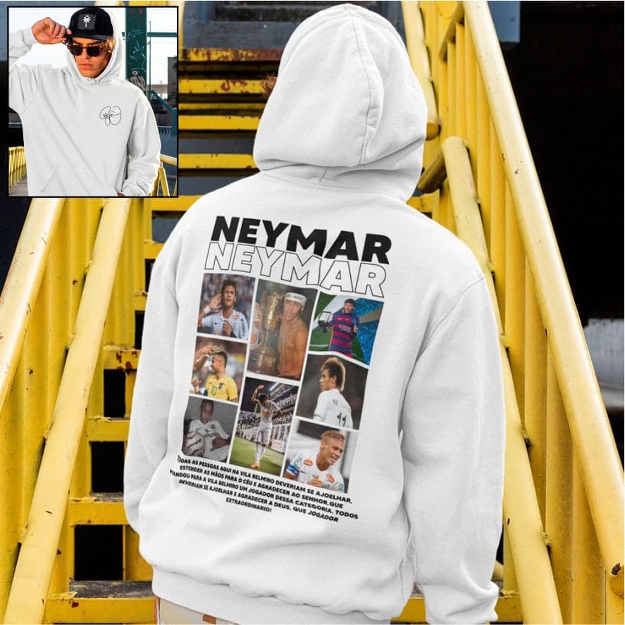 Moletom Menino Ney Casaco Inverno Unissex Quentinho Premium Neymar