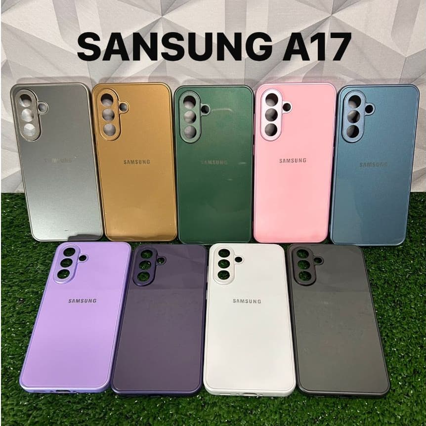 CAPA CASE CAPINHA PREMIUM P/SAMSUNG A17  INTERIOR AVELUDADO AG-GLASS PHONE CASE MODA ELEGANTE LUXO