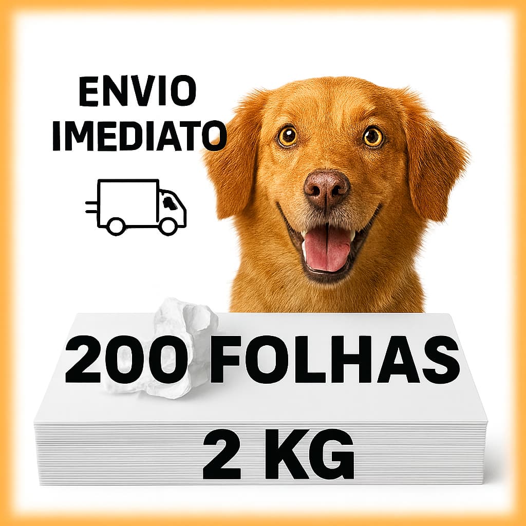 KIT 200 Folhas Tapete Pet sem Impressão Promoção ENVIO IMEDIATO