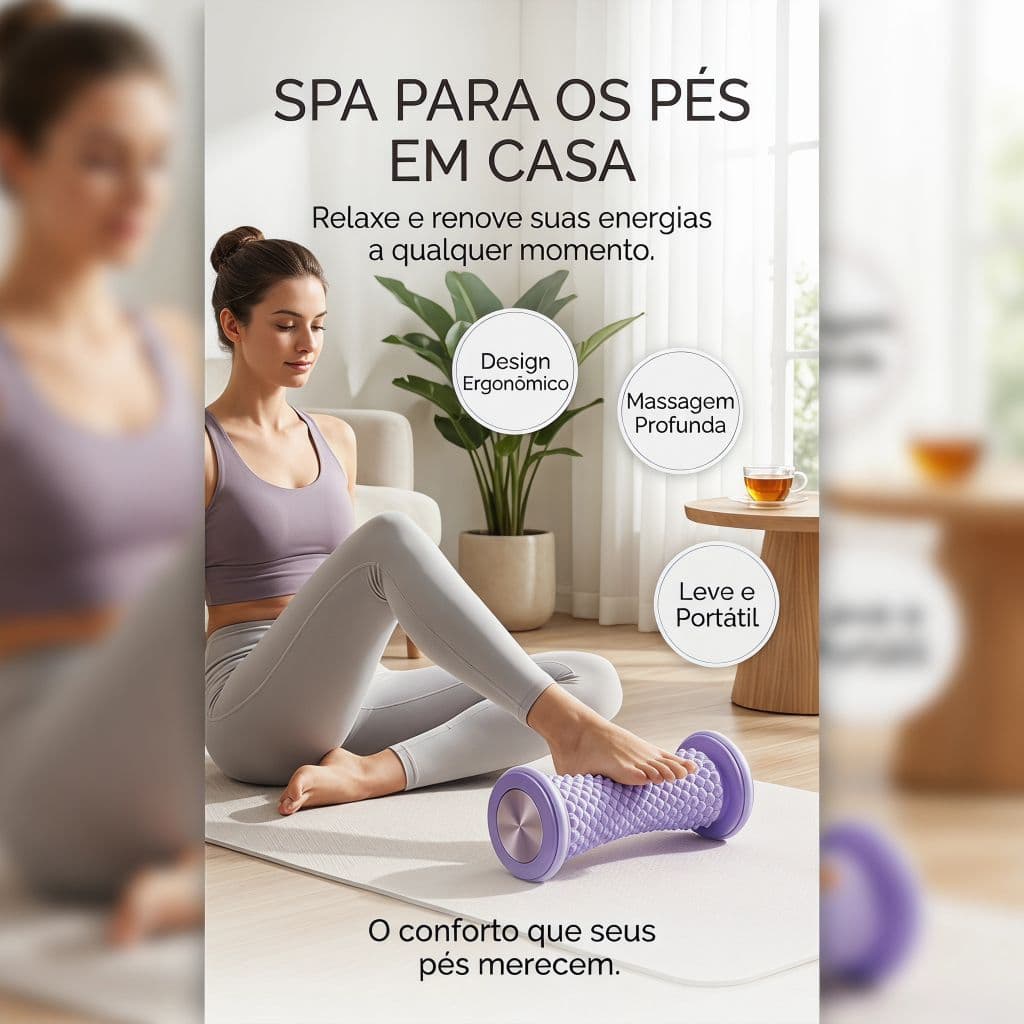 Massageador De Pés Rolo De Massagem Yoga Bola Fáscia Plantar Cuidados De Relaxamento Muscular Manual De Plástic