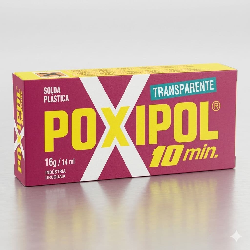 Cola Poxipol Solda Plástica 16g 14ml 10min Transparente 521230