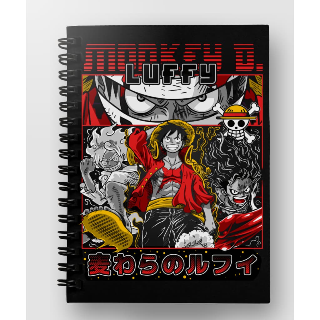 Caderno Universitario Espiral Wire- o One Piece Luffy Zoro 1 Materia Premium
