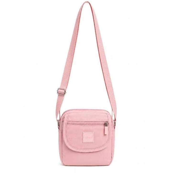 Bolsa Tiracolo Feminina Pequena Rosa 20x20 Alça Regulável Transversal Compacta Envio Rápido Shopee Express