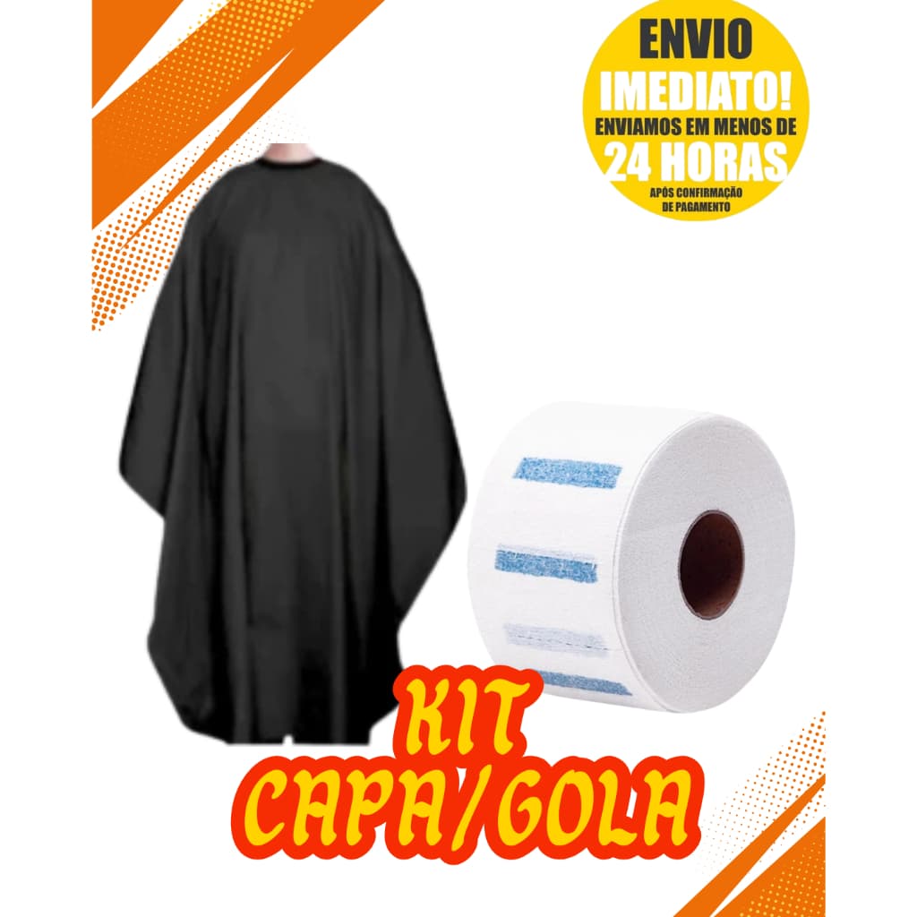Kit Barbeiro Capa de corte + Borrifador Automático + Pente Carbono