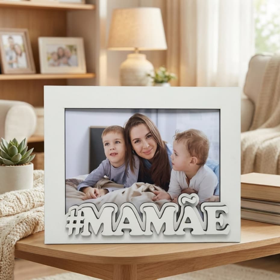 Porta Retrato Para Presente De Dia Das Mães Em MDF Tamanho 10x15