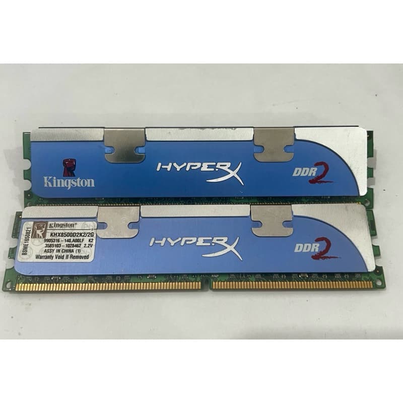KIT 2 MEMÓRIAS  RAM KINGSTON HIPERX DDR2- 2GB -KHX8500D2K2/2G  (USADA)