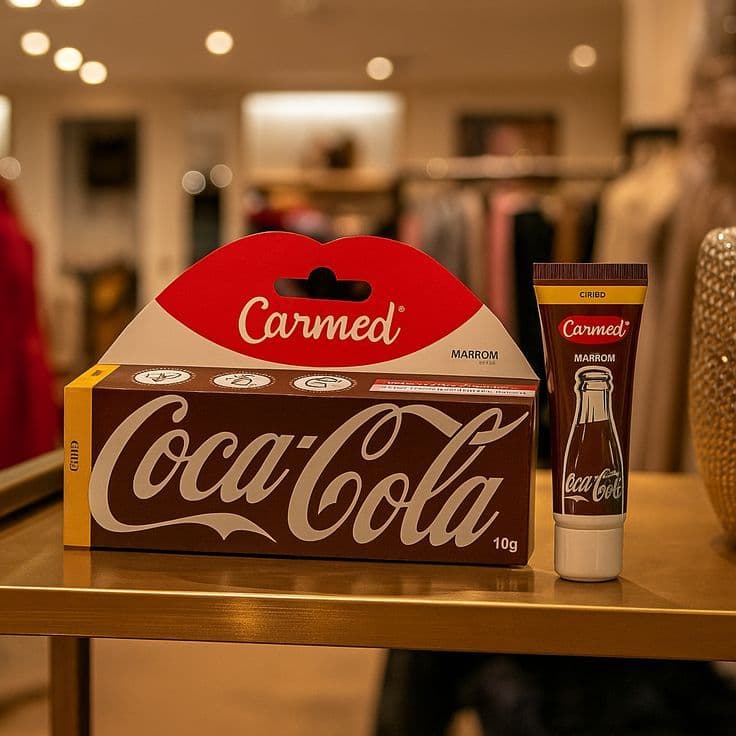 Hidratante Labial Carmed Coca Cola Marrom 10g