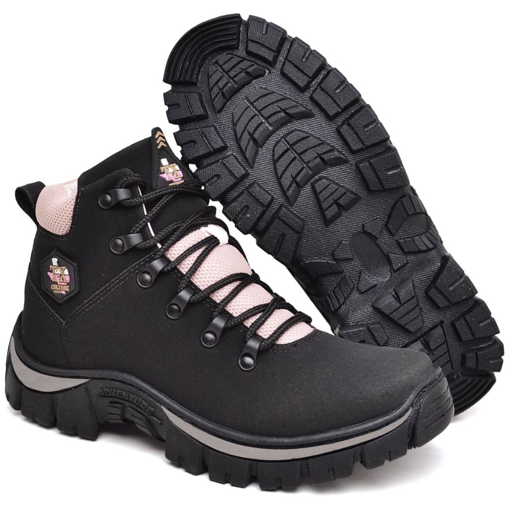 Botinha Adventure Feminina Nobuck Cano Curto Tratorada Confortável