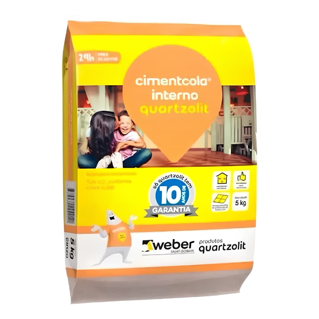 Argamassa Ac1 5kg Quartzolit Cinza Interno Cimentcola