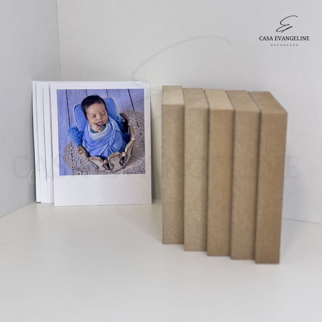 Kit Bases + Foto Adesiva Para Decoração De Mesa Em MDF 10x8cm Mimo Lembrancinha Festa Recordação Lindo