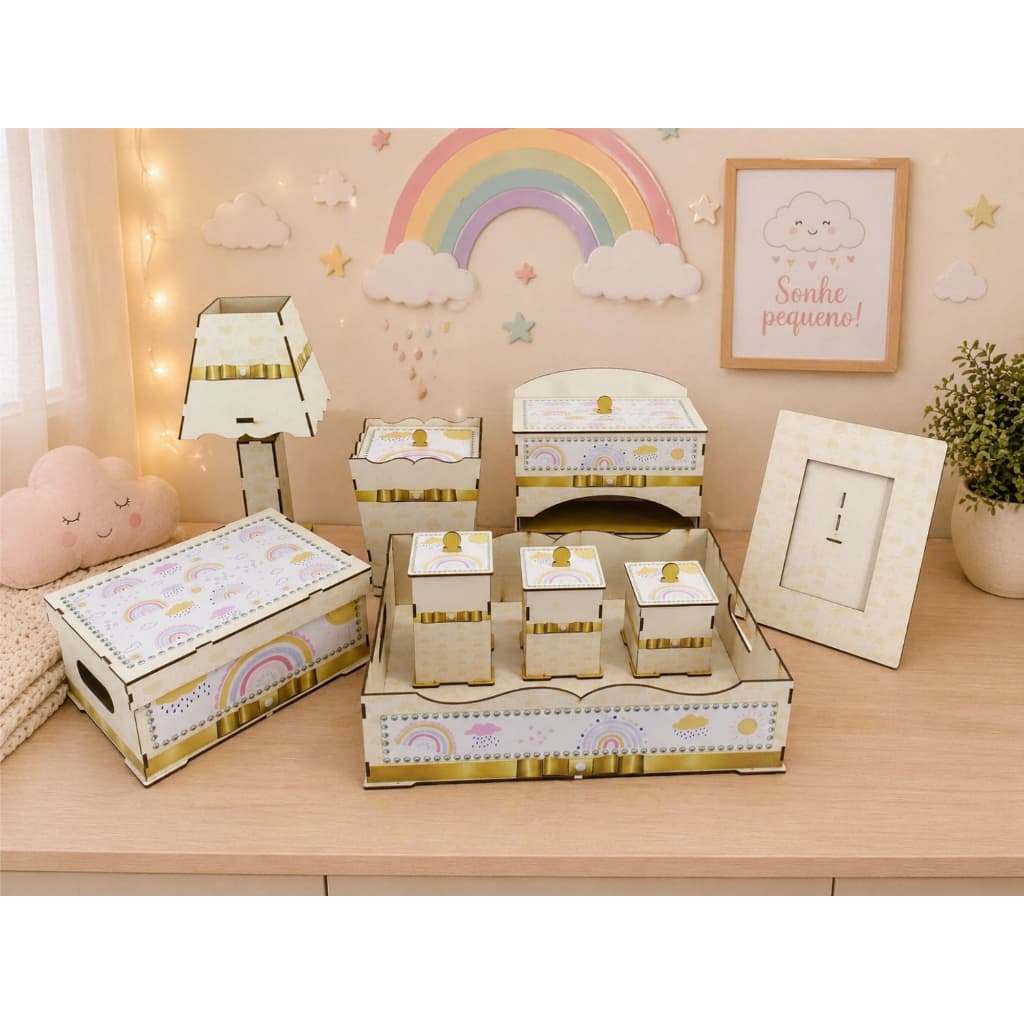 Kit Bebê Decoração Quarto 9 Peças Diversos Modelos