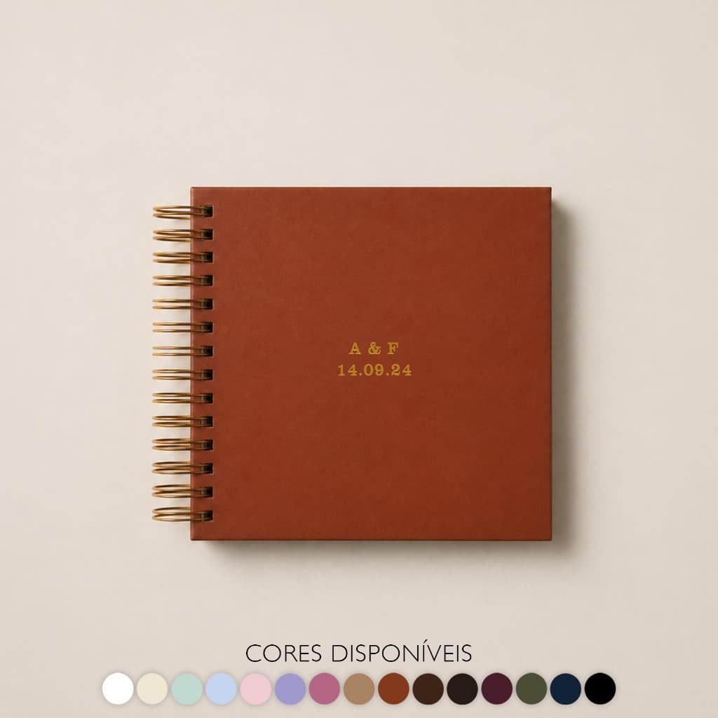 Caderno para Scrapbook Personalizado 18x18cm Várias Cores