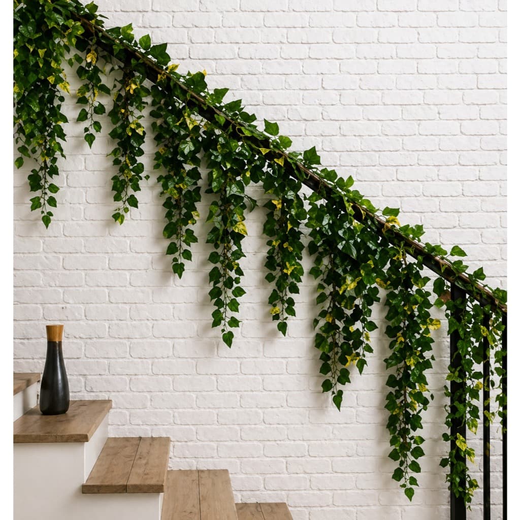 10 Metros Folhagem Verde Planta Artificial Trepadeira Ramas Pendente
