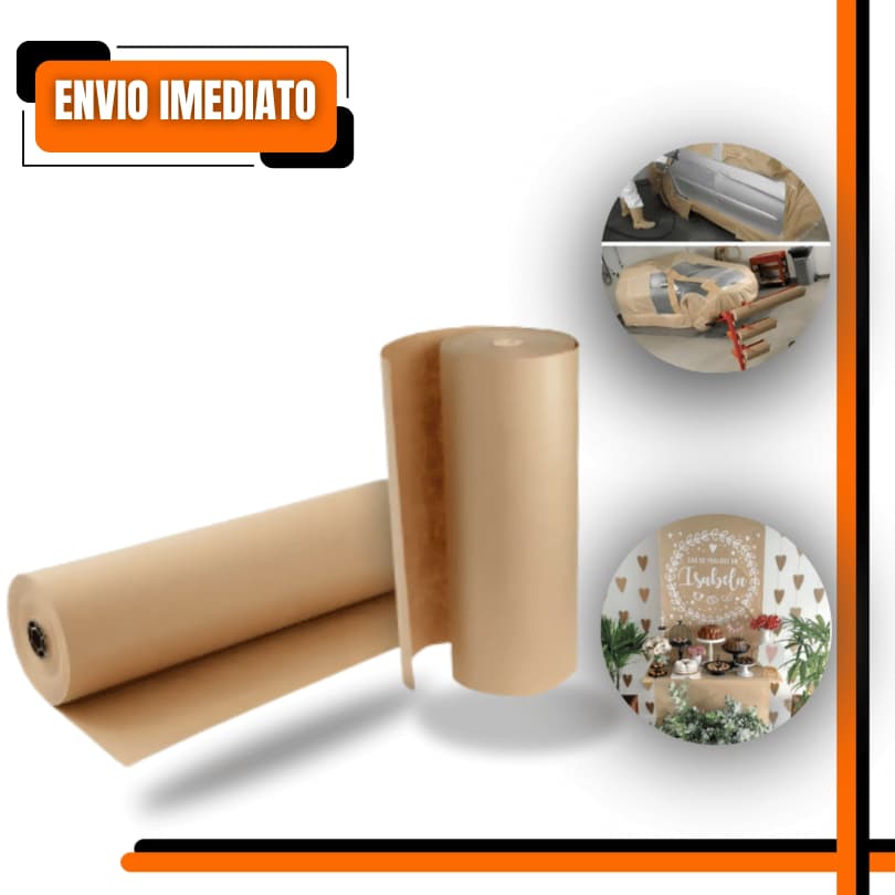 Papel Kraft Rolo 45cm 1kg ou 90cm 2kg Artesanato Pinturas Proteção
