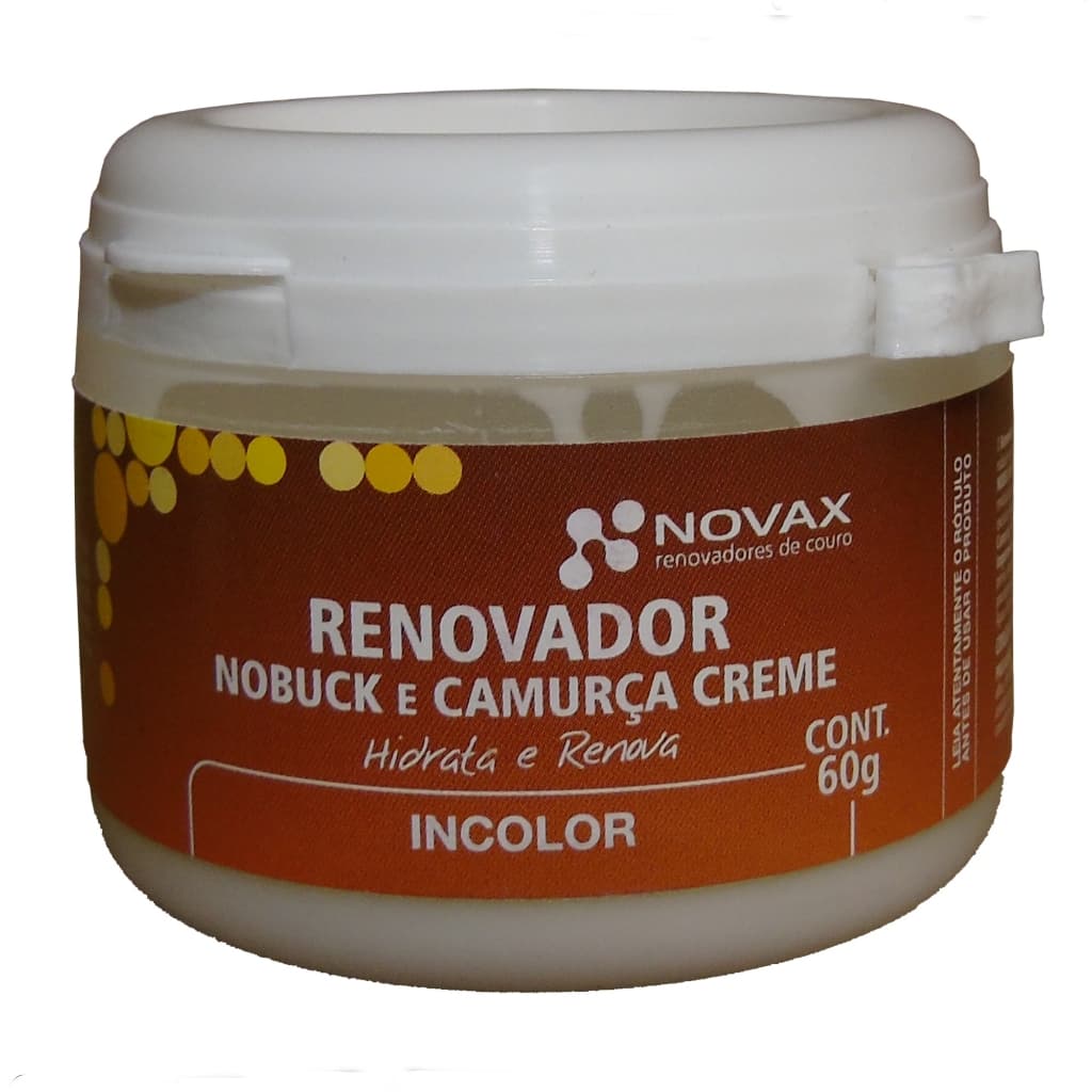 Renovador Nobuck E Camurça Novax 60g - hidrata renova realça cor couro delicado