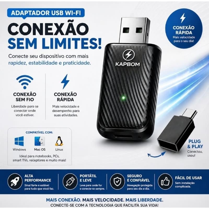 Conexão Sem Fio, Compatível com Android e iOS, Suporte a Assistente de Voz