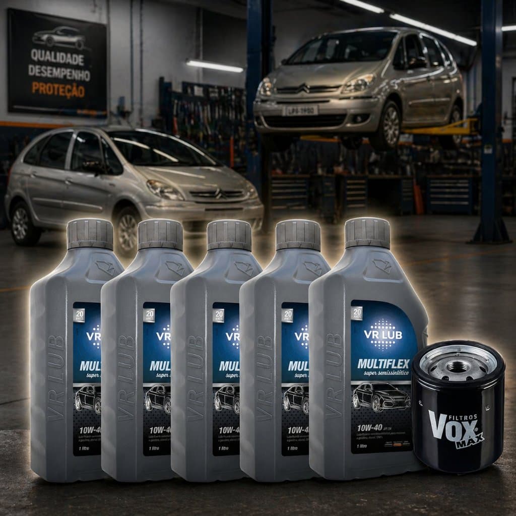 Kit troca de óleo Xsara Picasso 1.6 e 2.0 2001 a 2012 4 ou 5 Litros de óleo + filtro de óleo-AUTO EXPRESS