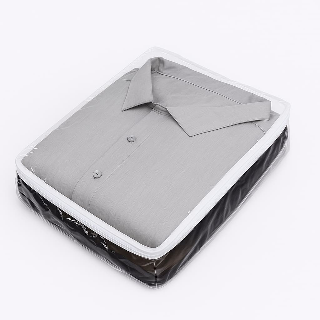 Kit 50 Saco Organizador 50x65x13 Pvc Transparente com Zíper Guarda-Roupa Atacado