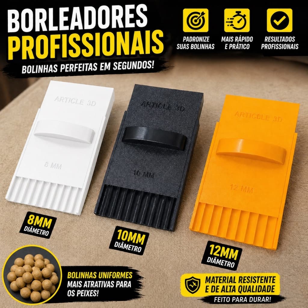 Boleador de Pesca - Molde para Massa de Pesca - Placa Boleadora