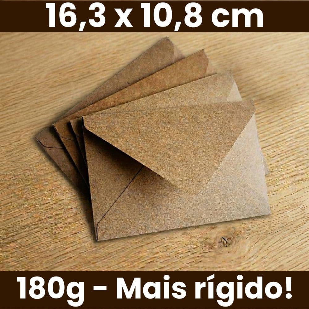 Kit de Envelopes Kraft Pardo Carta para Convites