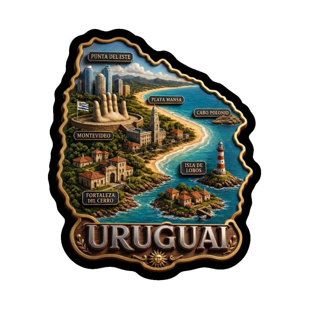 Imã de geladeira decorativo Uruguai