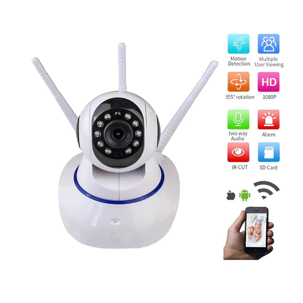 Câmera IP Wi-Fi Yoosee Full HD 1080p Robô 360° - Visão Noturna Bivolt