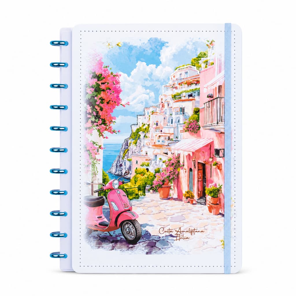 Caderno Médio Capa Dura Disco Reposicionável Anotações Organizadas Profissional