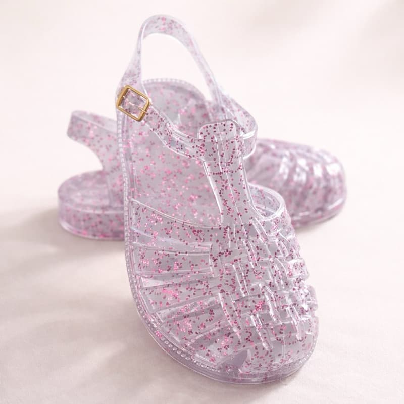 Sandália Infantil Feminina Várias Cores Estilo Melissa Menina com Fivela Confortável
