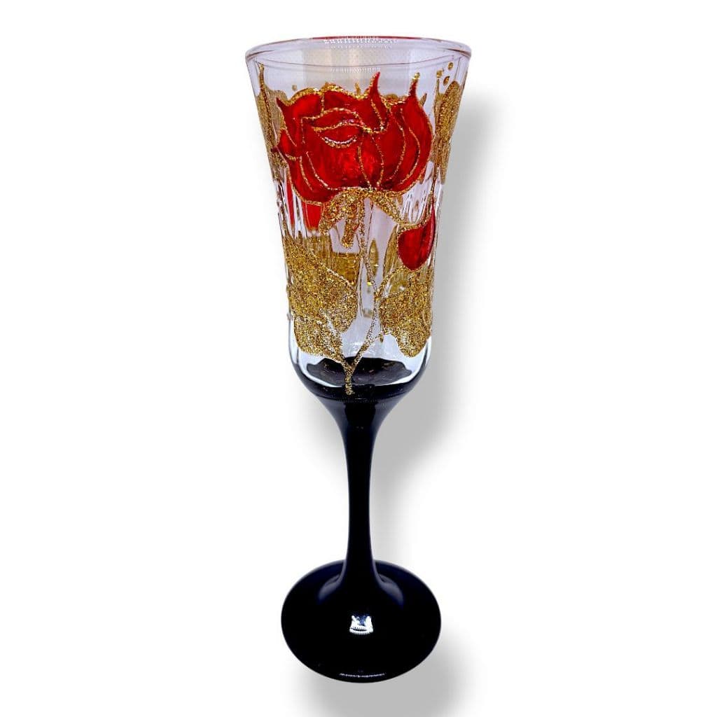 Taça Pomba Gira Lírio Maria Padilha Mulambo Sete Saias Rainha Encruzilhadas Vidro Vermelho Preto Dourado