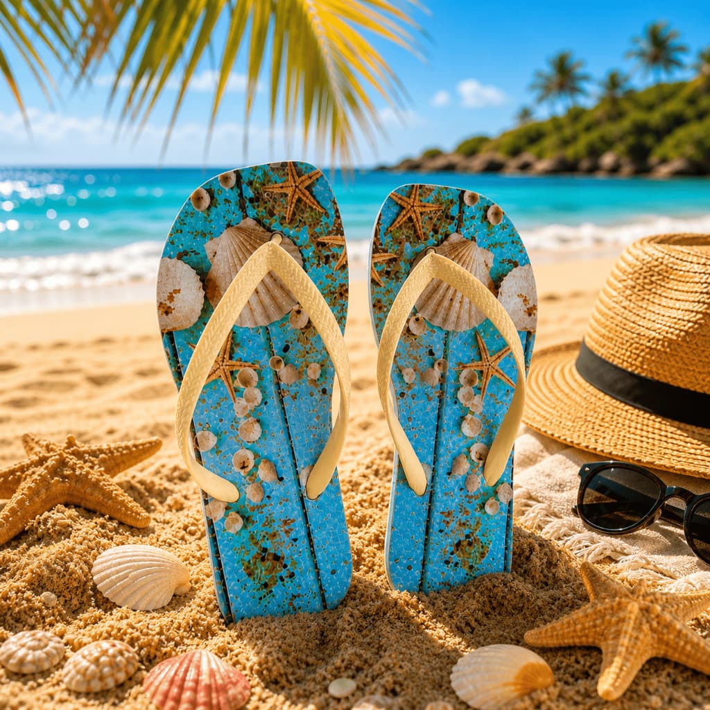Chinelo Feminino Concha Praia Verão Mulheres Estilo Calor Piscina Mar Água Leve Macio Confortável