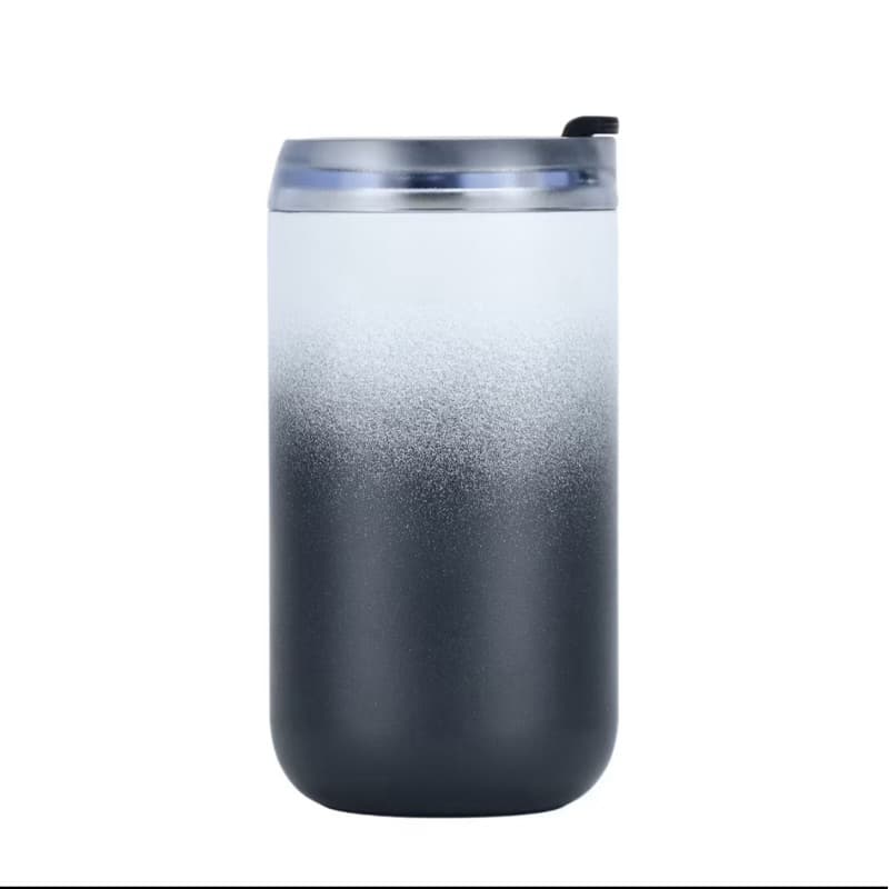 Copo térmico de aço inoxidável, copo de café com efeito degradê, parede dupla e espessura reforçada.