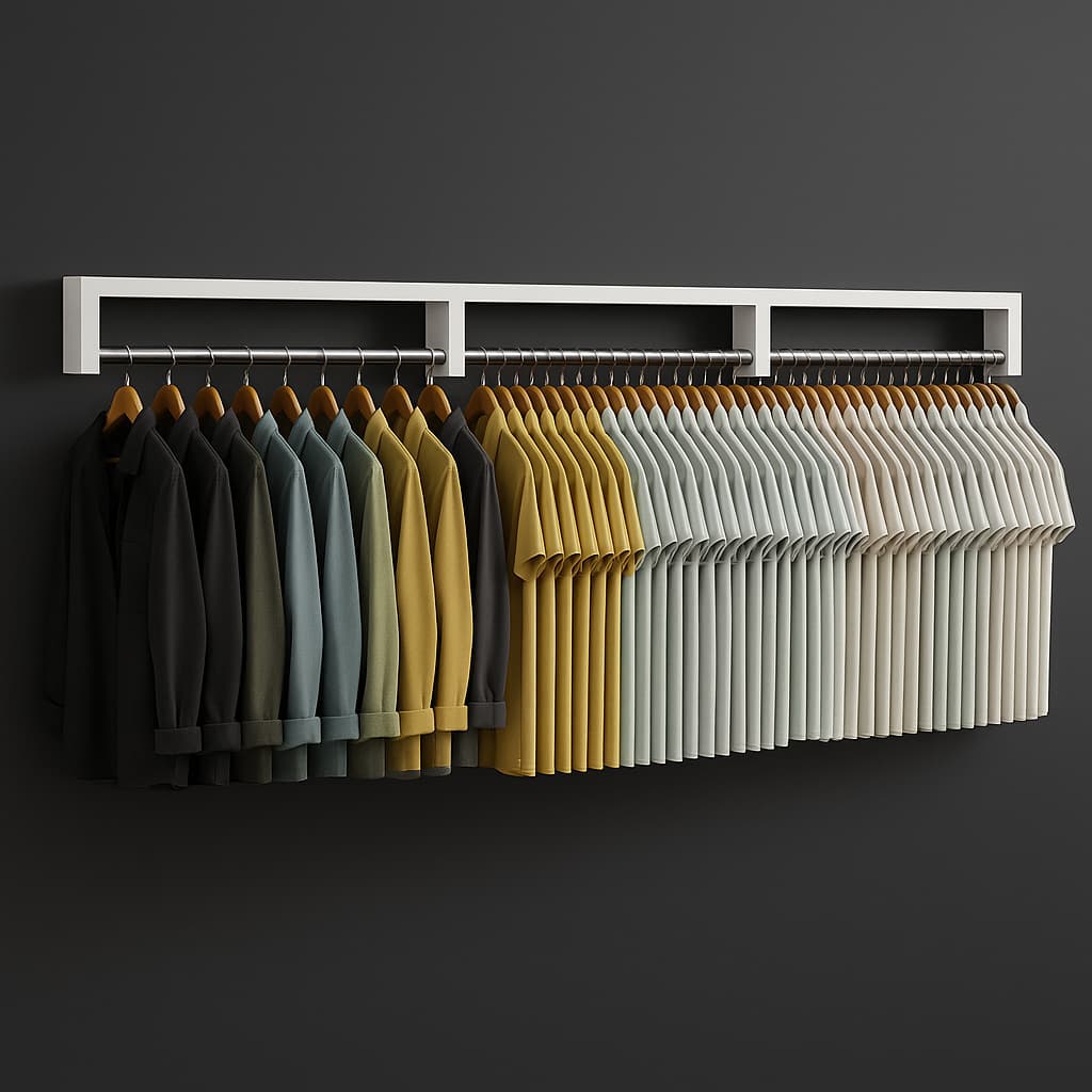 Cabideiro Mdf 60cm Com Kit Montagem Arara Quarto Kitnet