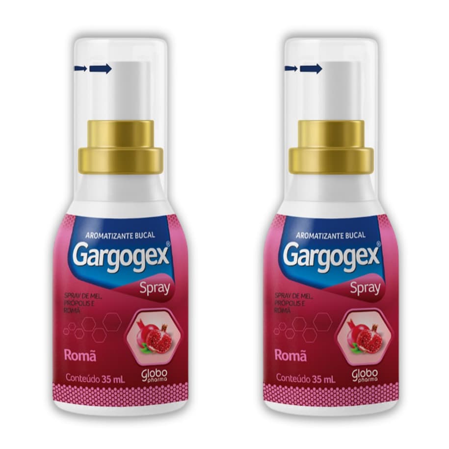 Kit Com 2 Gargogex Spray Bucal Com 35ml Cada |Mel, Própolis e Romã|