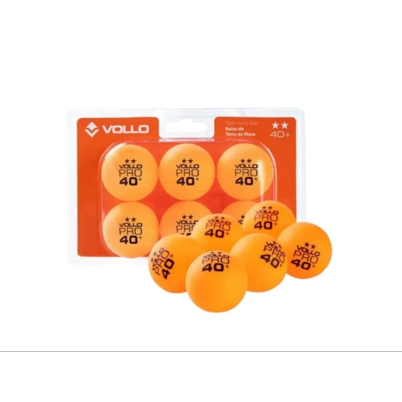 Bola Ping Pong Vollo 2 Estrelas C/6 - Laranja