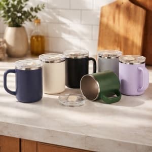 Caneca 450 ML Parede Dupla Personalizada com nome Logo