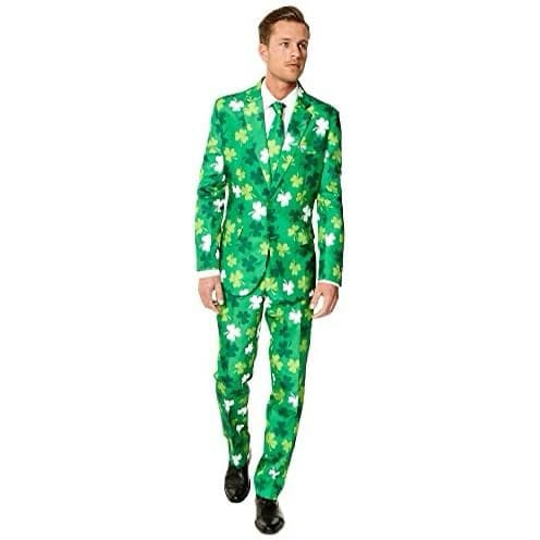 Terno Masculino Estampado Trevo Verde-Estilo Irreverente e Elegante