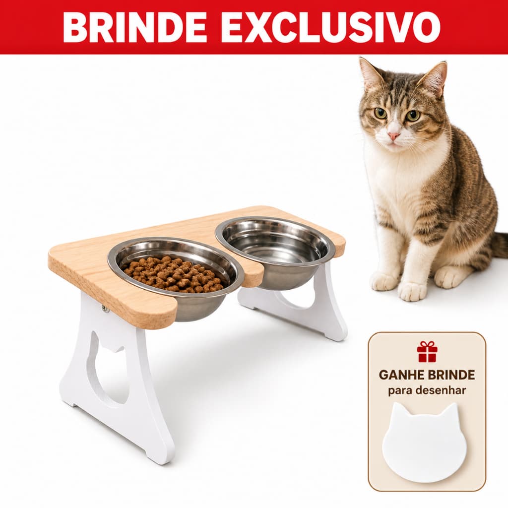 Comedouro Bebedouro Pet Suspenso Para Cães e Gatos Elevado