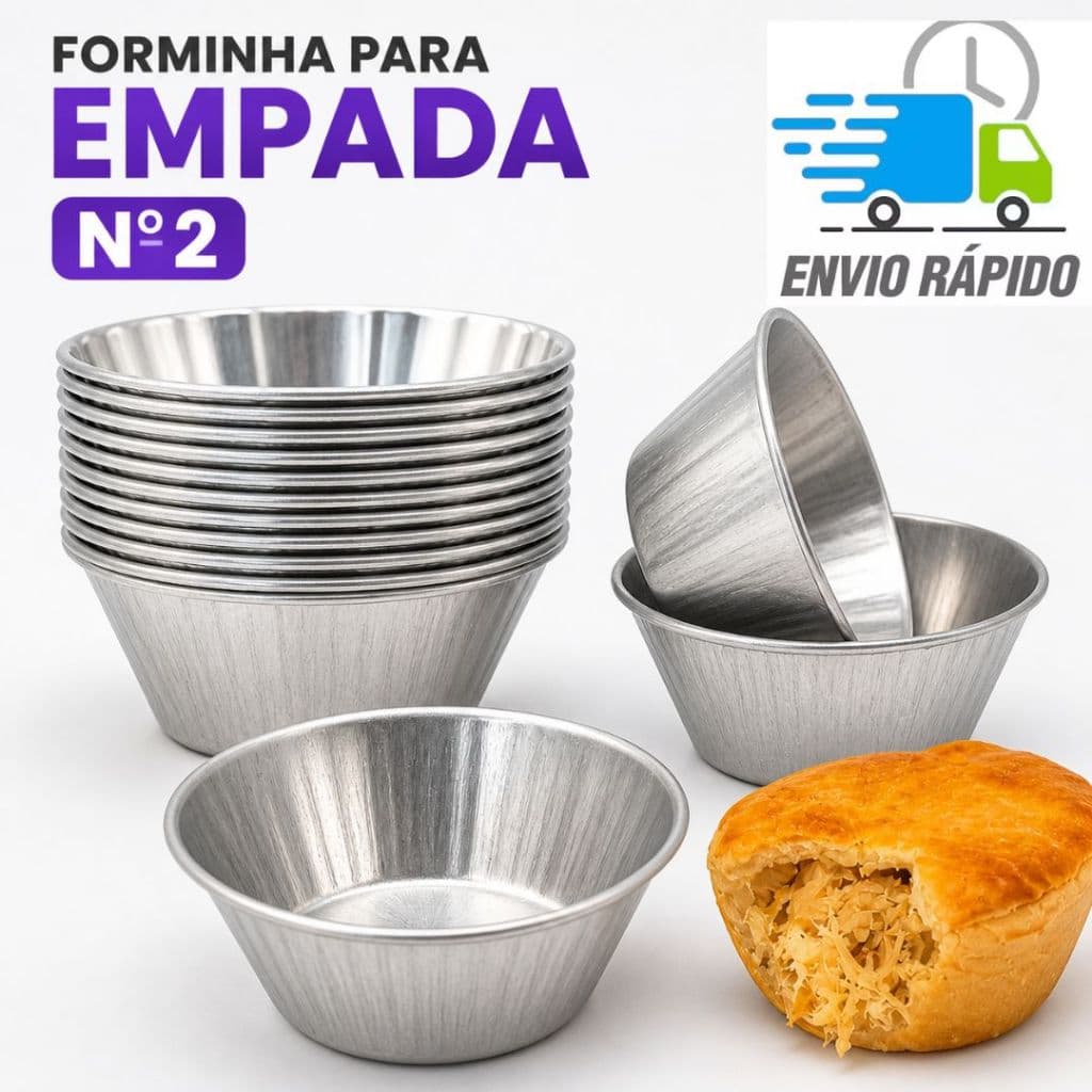 Forminha Para Empada N°2 Aço Resistente Forma Para Salgados Mini Empadinha Festas