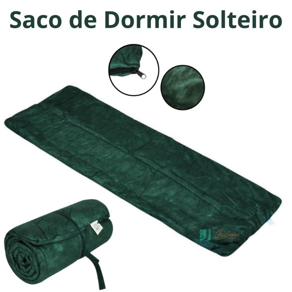 Saco de Dormir Solteiro Colchonete Espuma Camping Acampar para Viagens Acampamento