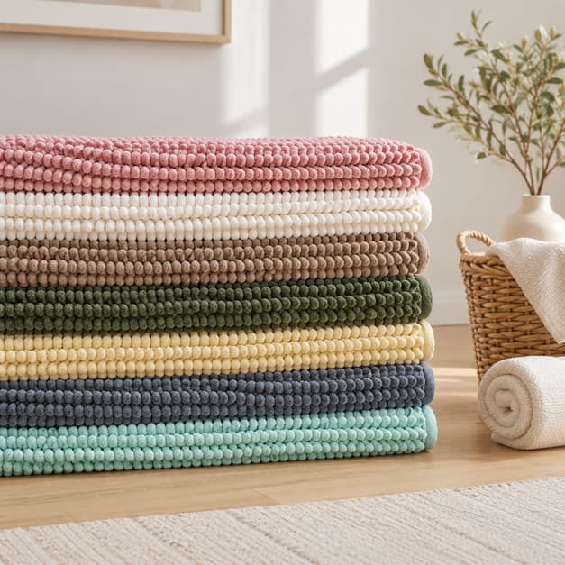 Tapete Banheiro Macarrão Bolinha 40x60 Antiderrapante Absorvente Felpudo Quarto Sala Lavável