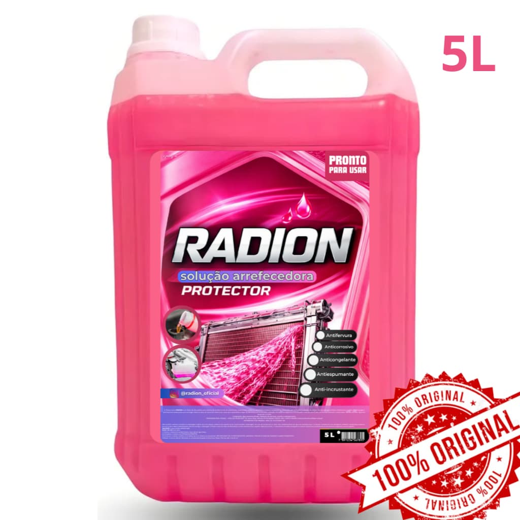 Aditivo Pronto Uso Rosa 5 Litros Arrefecimento Radiador Agua Rosa Carro Caminhao Caminhonete