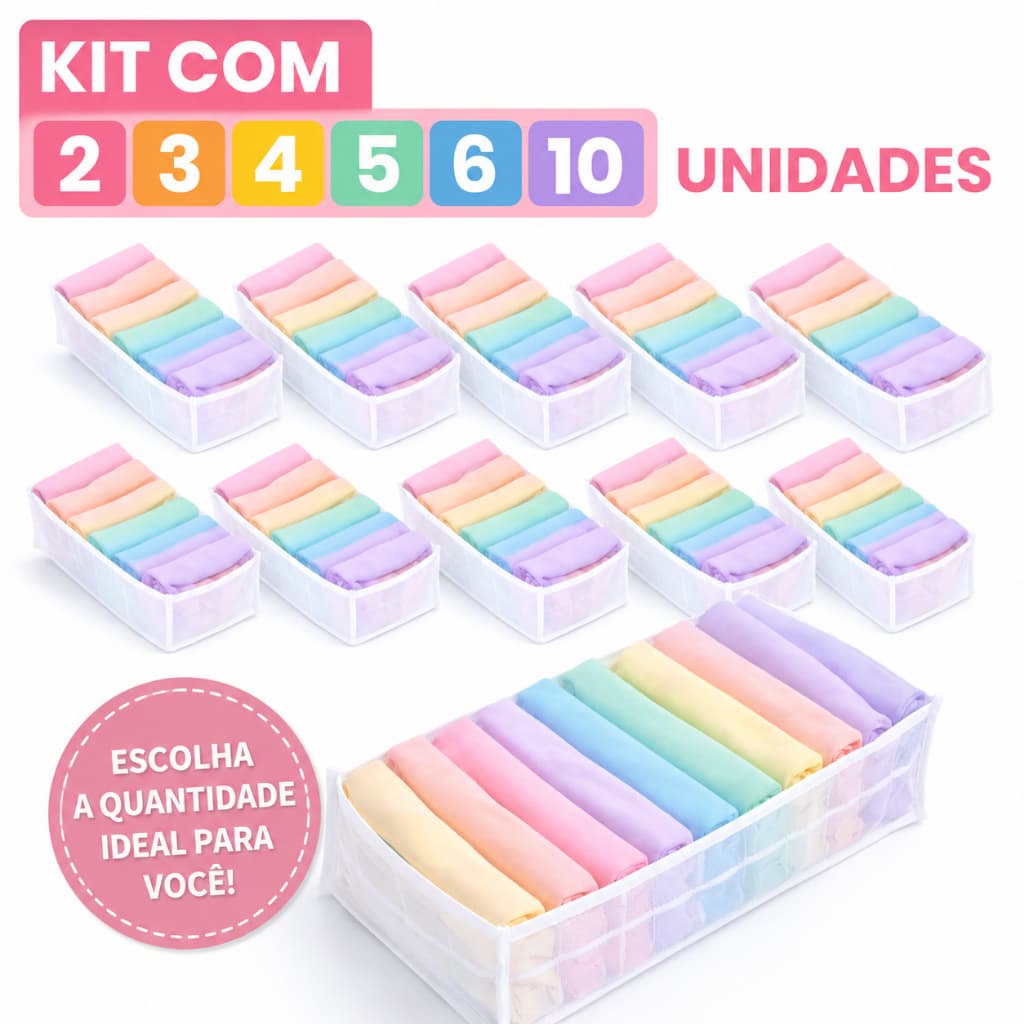 kit Colmeia organizadora para roupas de Bebê ou Adulto Tamanhos P, M, G - TNT - ORGANIZALUX
