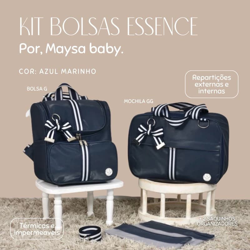 Kit Bolsas Maternidade  para Bebê Menino/Menina