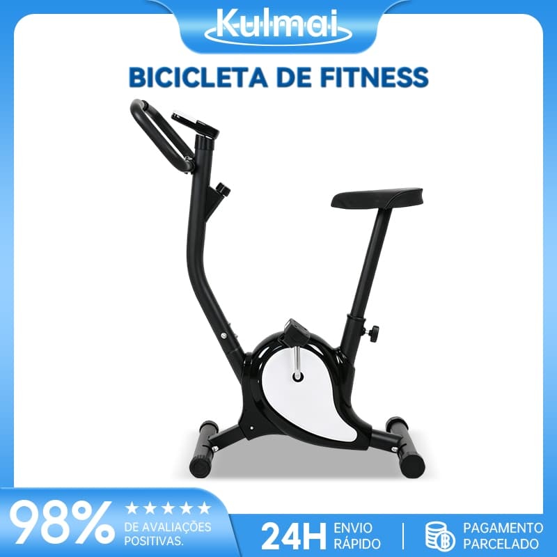 Bicicleta Ergométrica Fitness Residencial 21 Velocidades Compacta Branco Ajuste de Sete Níveis