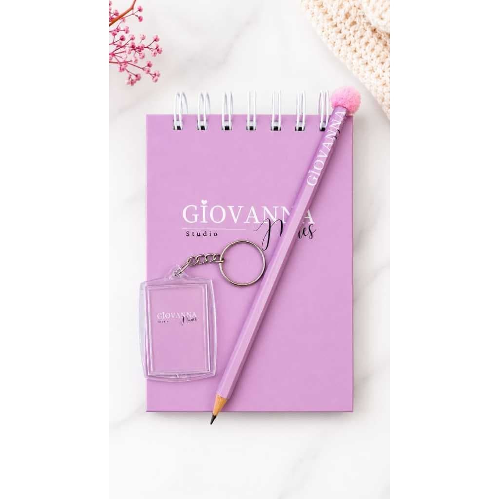 KIT (BLOQUINHO+LAPIS+CHAVEIRO)
