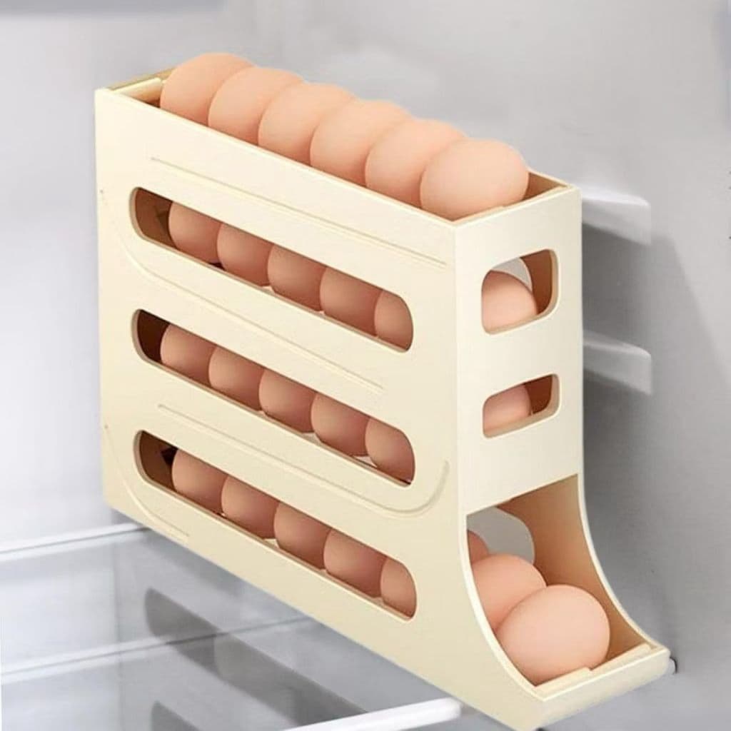 Dispenser Porta Ovos 4 Andares Rolinho Geladeira Prático Cozinha
