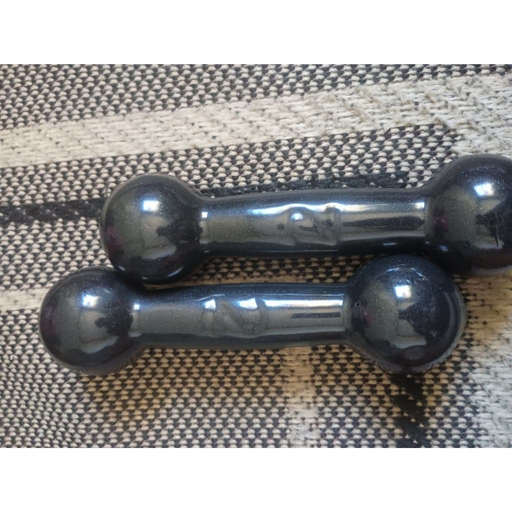 Kit Halter Bola  2kg Emborrachado Cor Preta